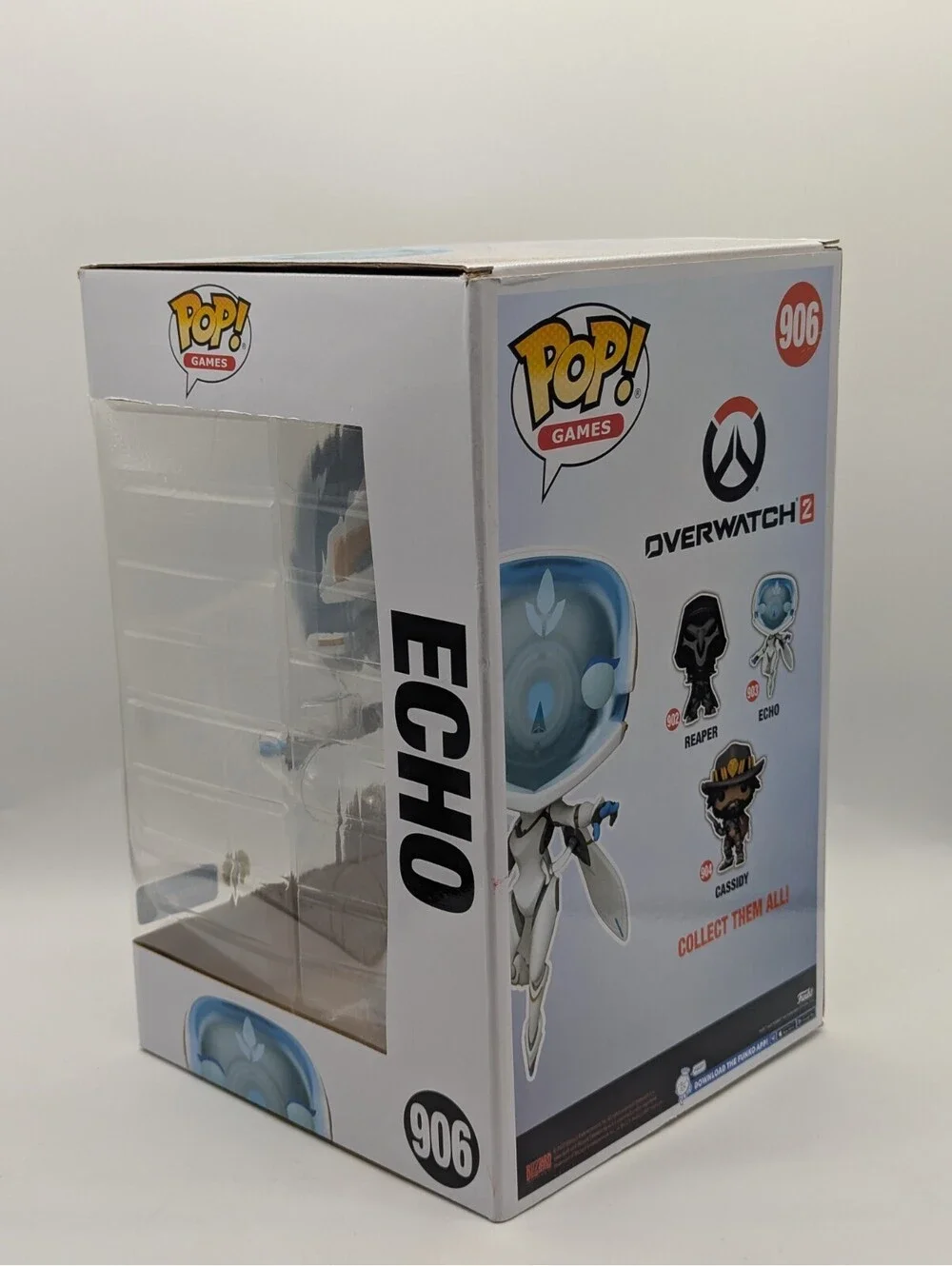 Funko Pop! Games Overwatch 2 #906 Jumbo ECHO Glow In The Dark GITD * Damaged